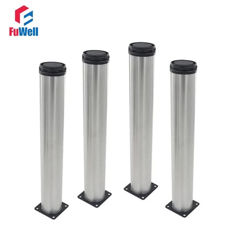 stainless steel cylindrical cabinet legs adjustable bed table sofa leg|adjustable cabinet legs for sofa.